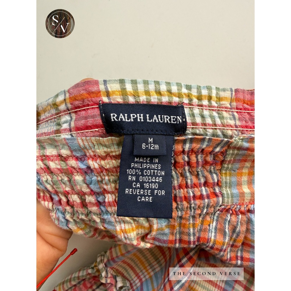 Ralph Lauren Baby Girls Multi Plaid Sundress Coattgecore Bloomers Set 6-12M - Picture 13 of 15